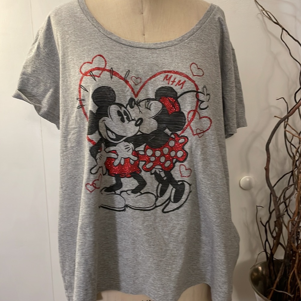 Disney Minnie and Mickey mouse Love tshirt 2XL - Picture 1 of 5